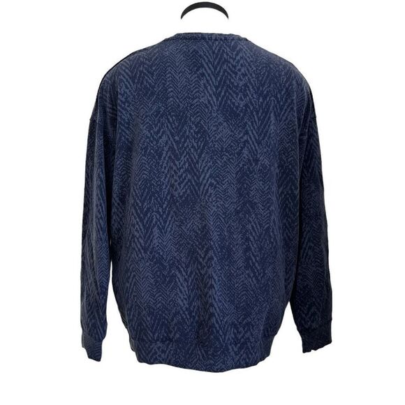 Athleta crew neck navy blue brindle pattern long sleeve sweater size small runs - Picture 2 of 12